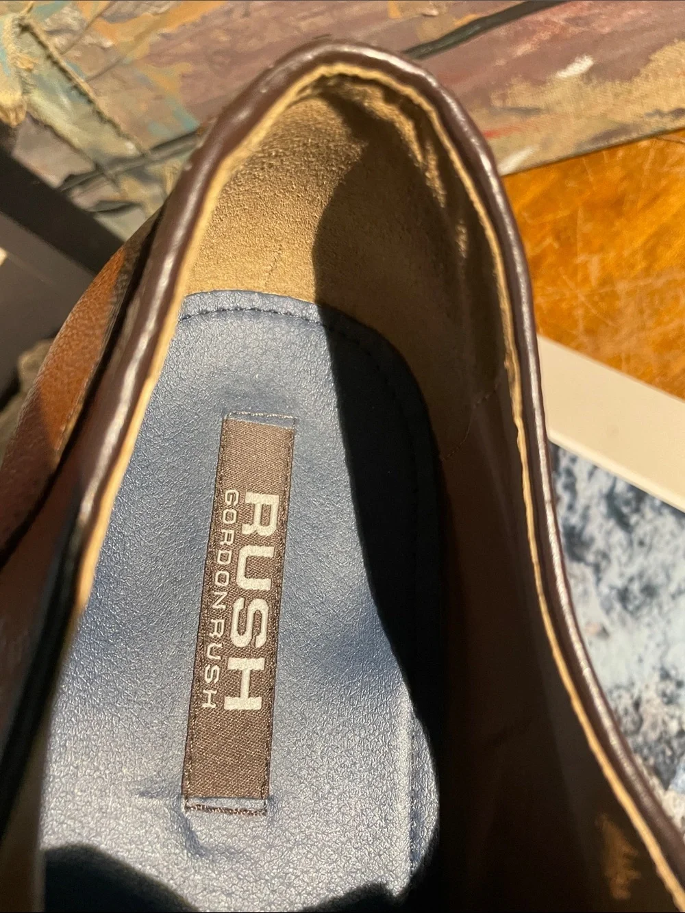 Gordon Rush Brown Pebbled Leather Derby Shoes